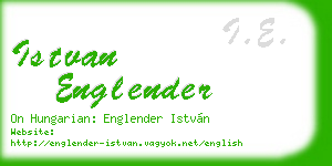 istvan englender business card